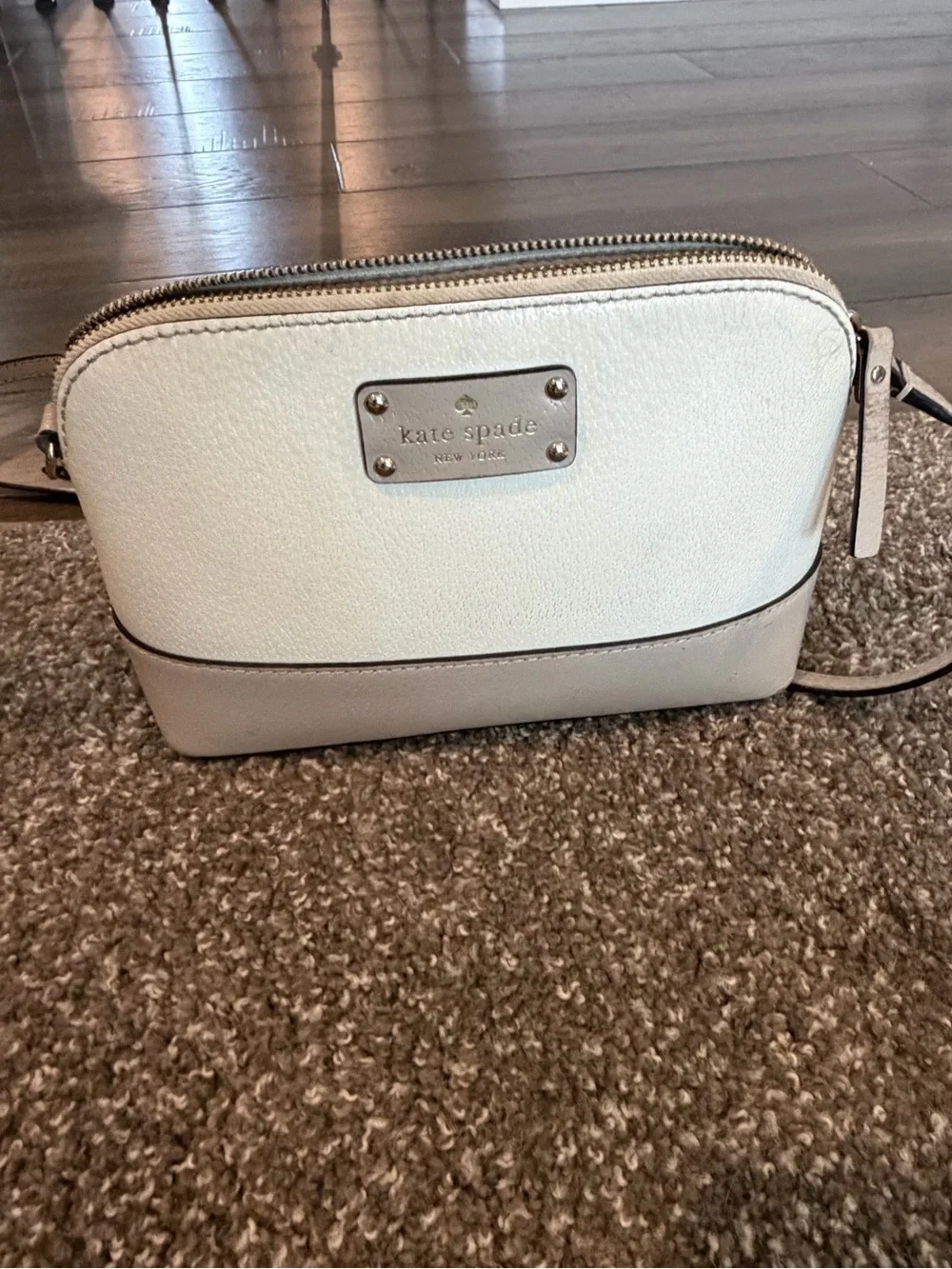 kate spade Cream and Tan Leather Crossbody Bag